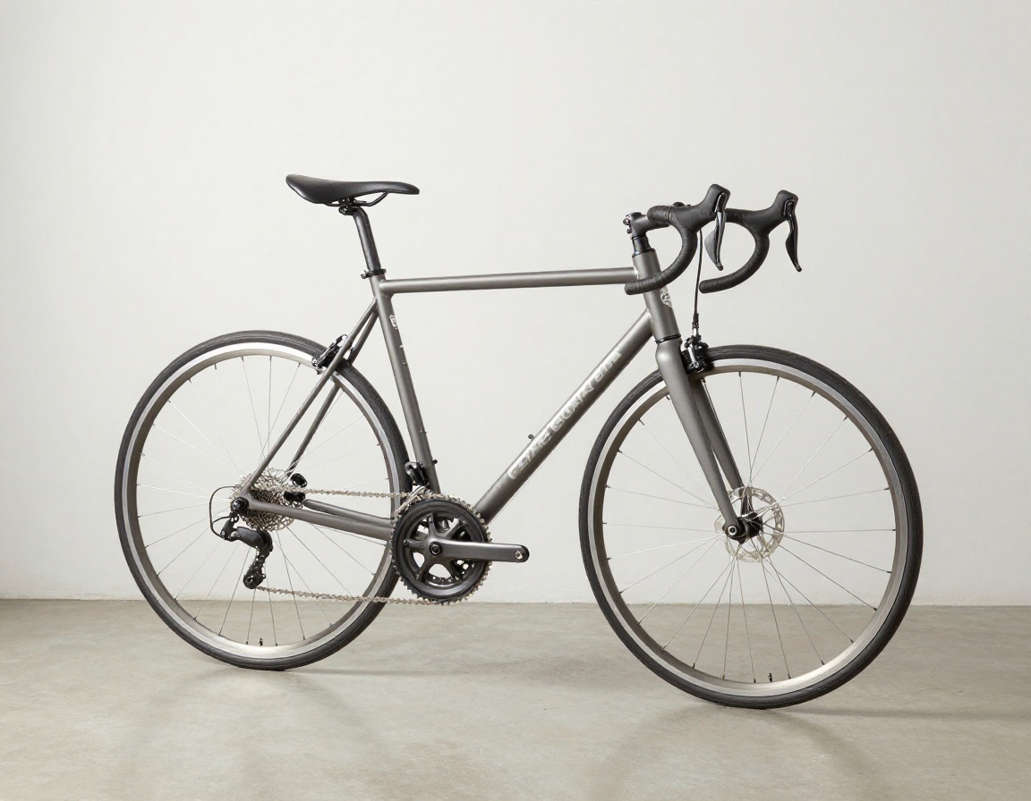 Refurbished vintage steel road frame with modern componentry