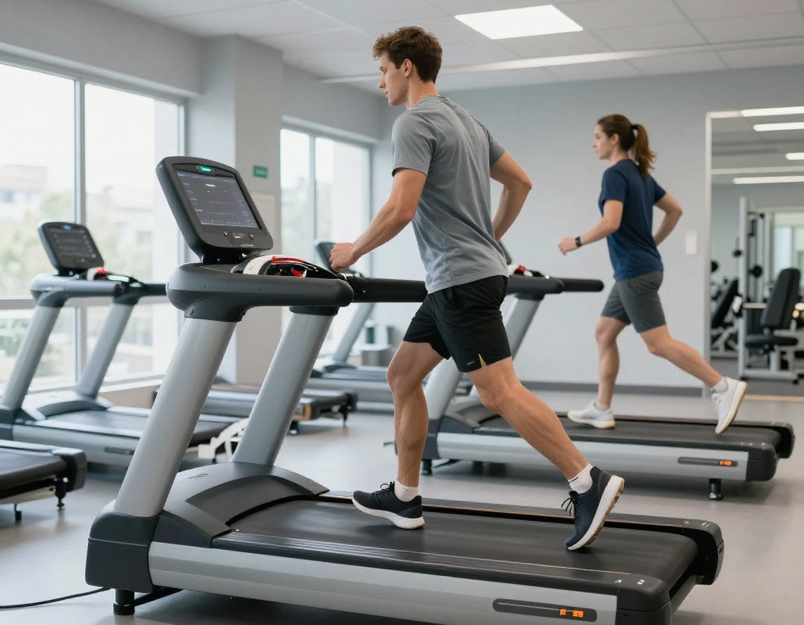 Biomechanical gait assessment on clinic treadmill with reflective kinetic markers